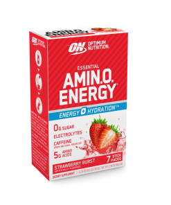 Essential AMIN.O. ENERGY + Electrolytes Stick Packs (Strawberry Burst - 7 Stick Packs)